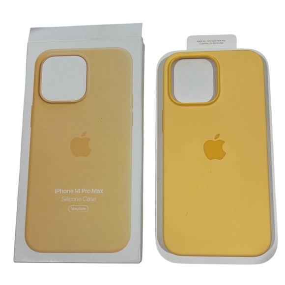 Apple iPhone 14 Pro Max Sunglow Silicone MagSafe Case Protective Durable - Picture 1 of 3